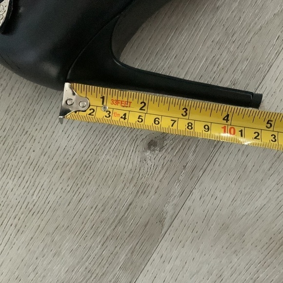 Azalea Wang Hamilton Leather buckles black Boots‎ moto size 10 high heels - Picture 11 of 16